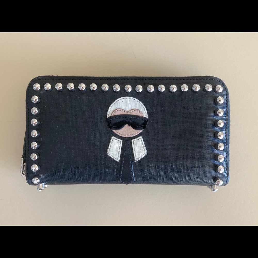 Fendi zip around wallet